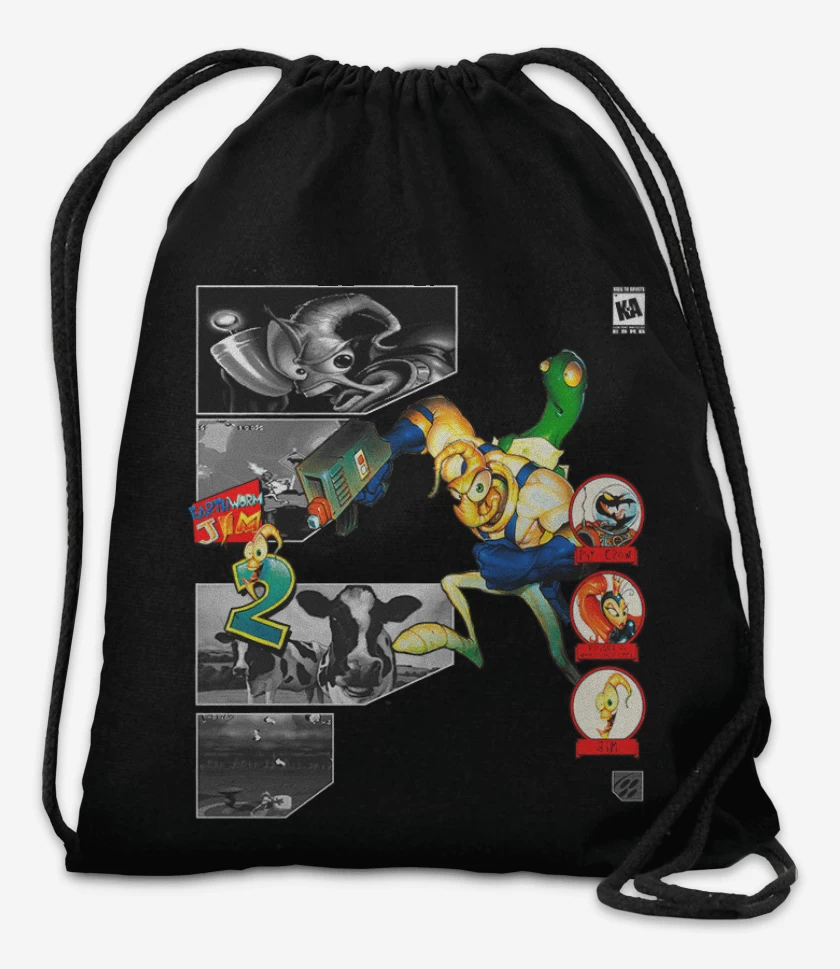 Mochila Negro de Earthworm jim 2