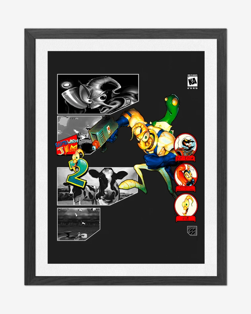Cuadro decorativo Negro de Earthworm jim 2