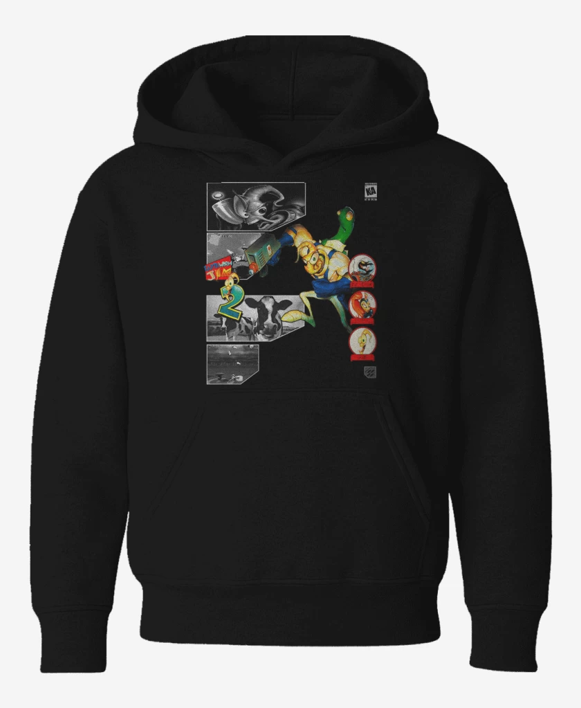 Poleron de niño Negro de Earthworm jim 2