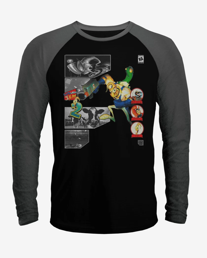 Polera Raglan Earthworm jim 2