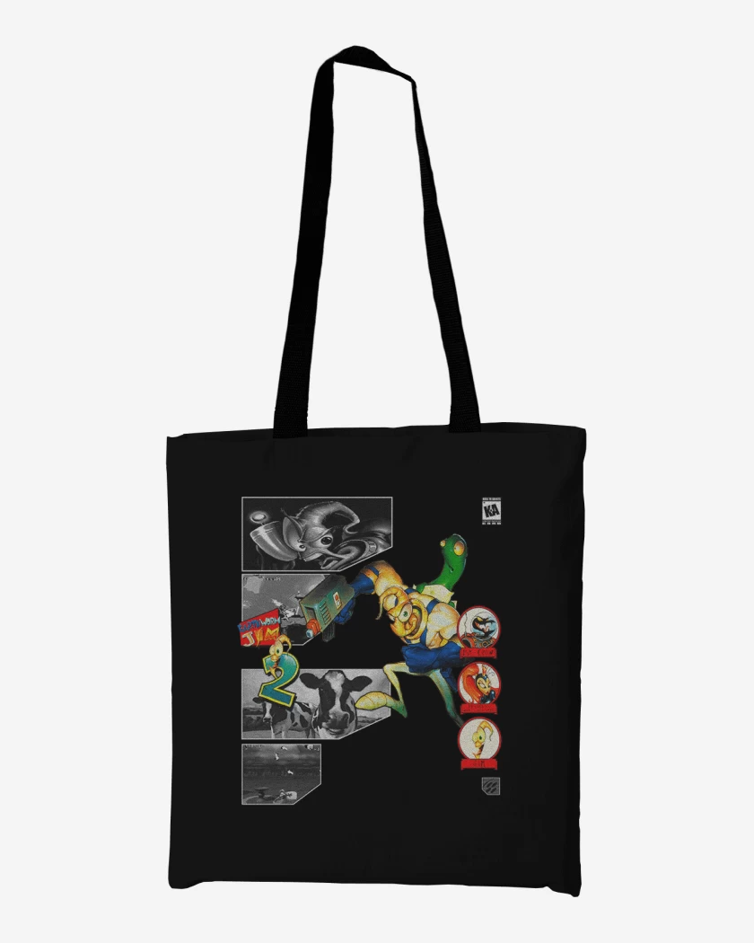 Totebag Negro de Earthworm jim 2