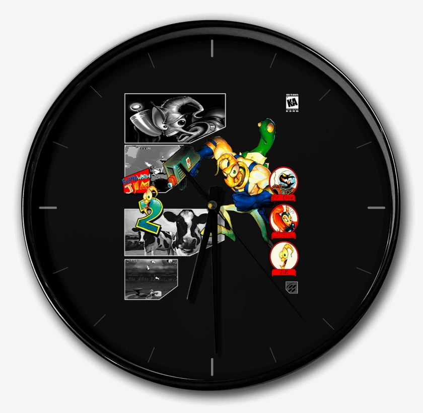 Reloj Negro de Earthworm jim 2