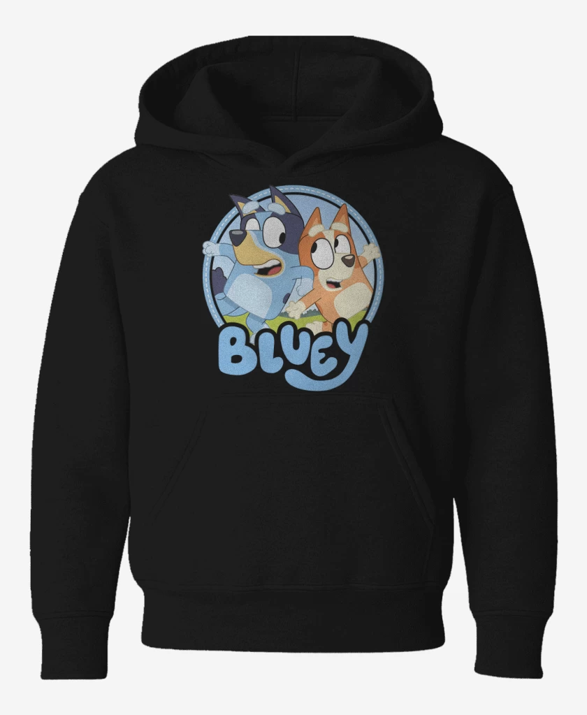 Poleron de niño Negro de Bluey y bingo