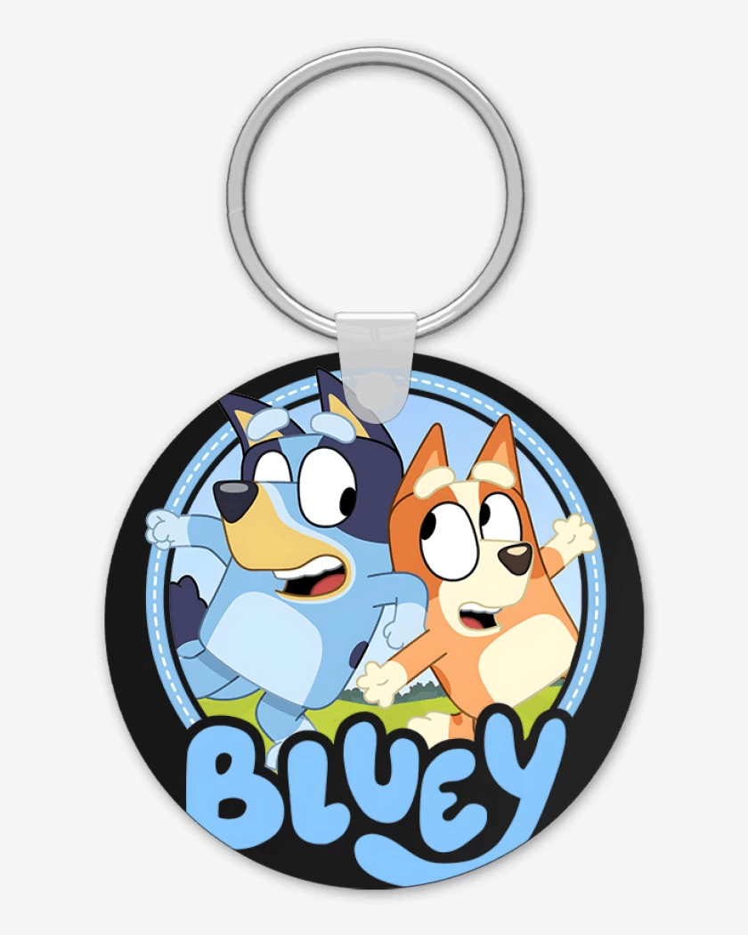 Llavero Negro de Bluey y bingo