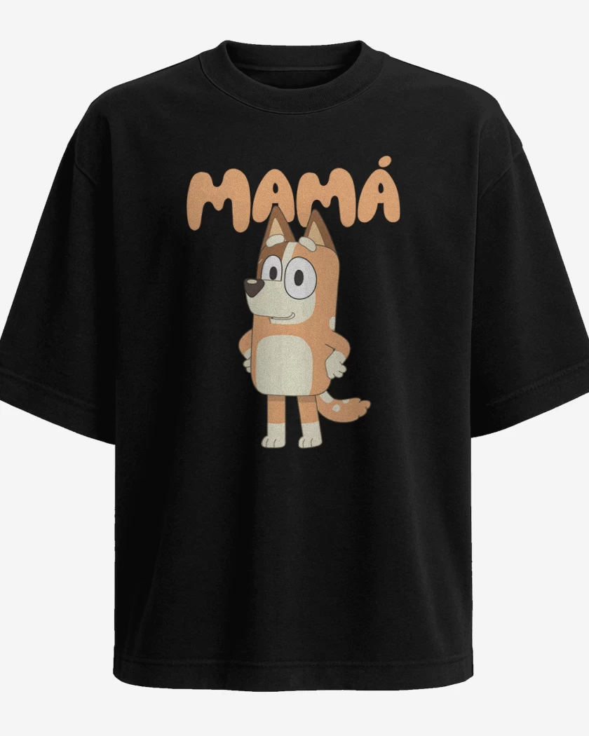 Polera Oversize Negro de Mamá