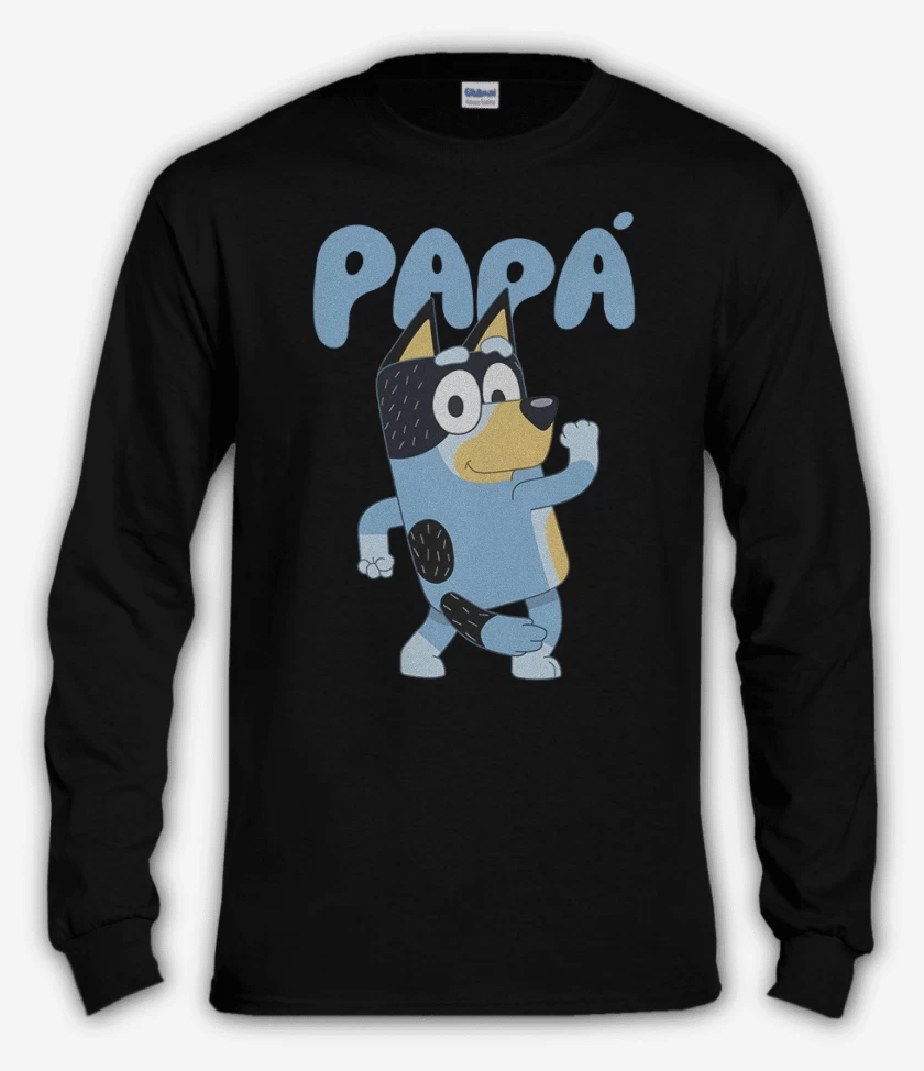 Polera manga larga Negro de Papá