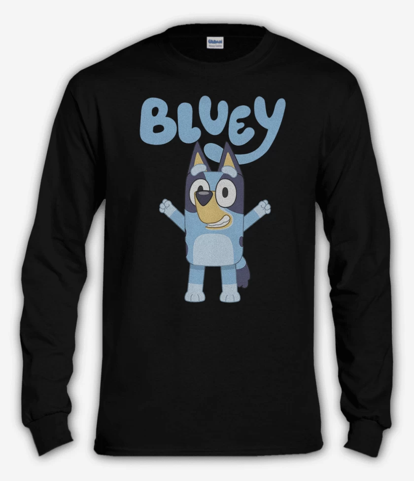 Polera manga larga Negro de Bluey