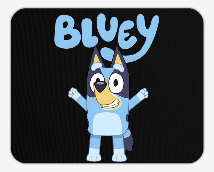 Mousepad Negro de Bluey