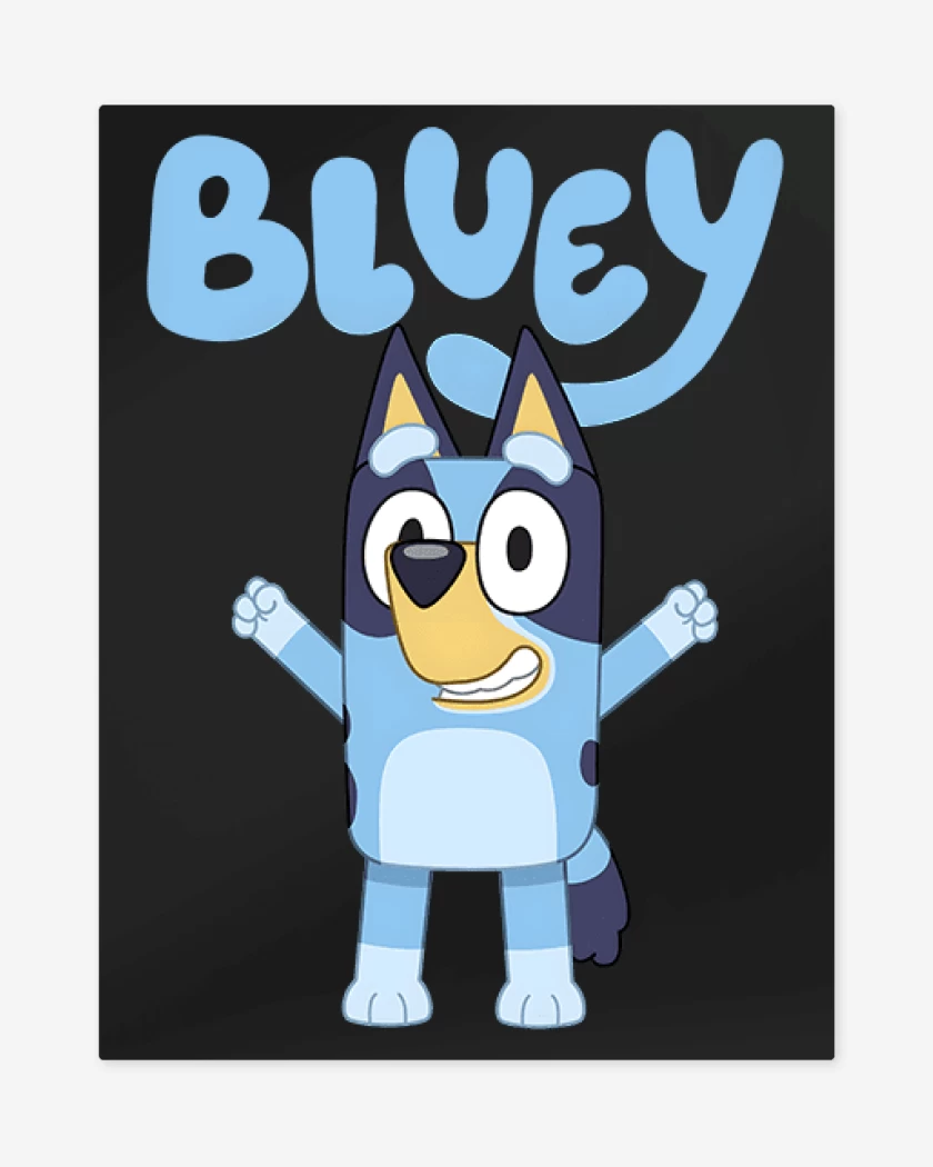 Print metalico Negro de Bluey