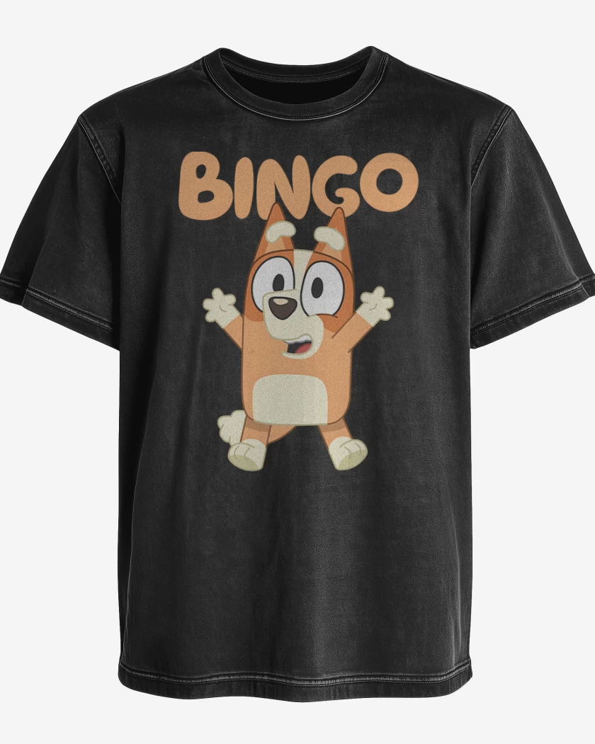 Polera desgastada Negro de Bingo