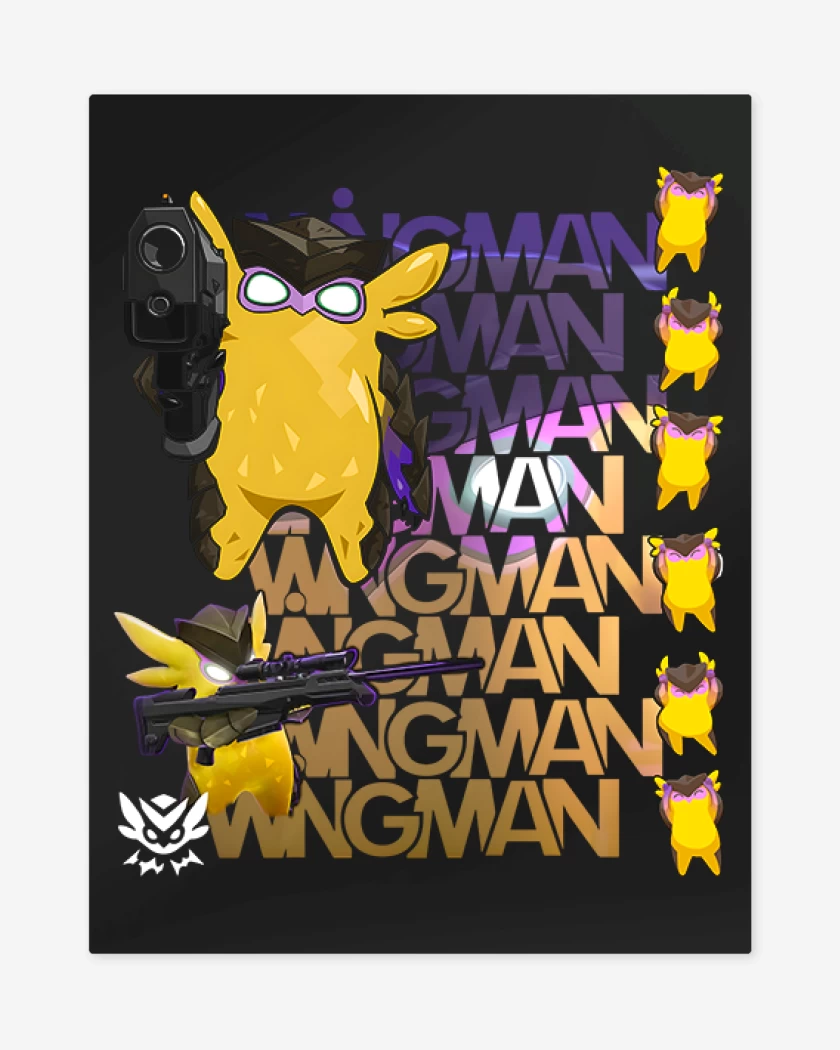 Print metalico Negro de Wingman