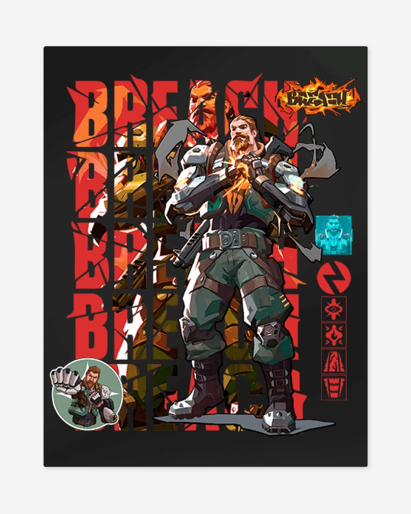 Print metalico Negro de Breach 