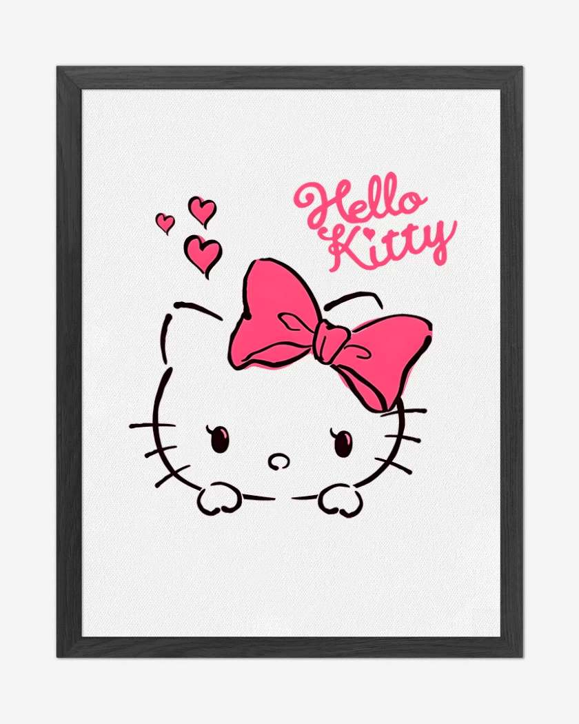 Cuadro decorativo Blanco de Hola kitty