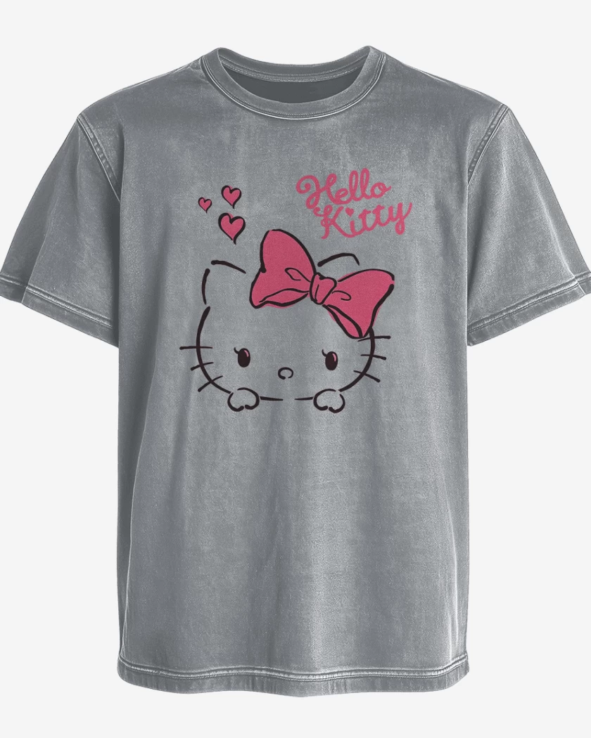 Polera desgastada Hola kitty