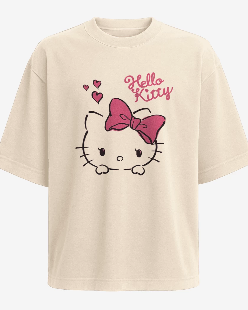 Polera Oversize Hola kitty