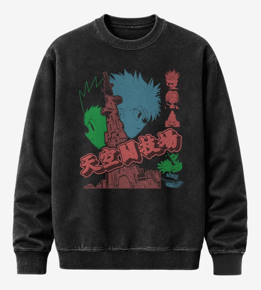 Poleron Polo Acid Wash Negro de Coliseo del cielo