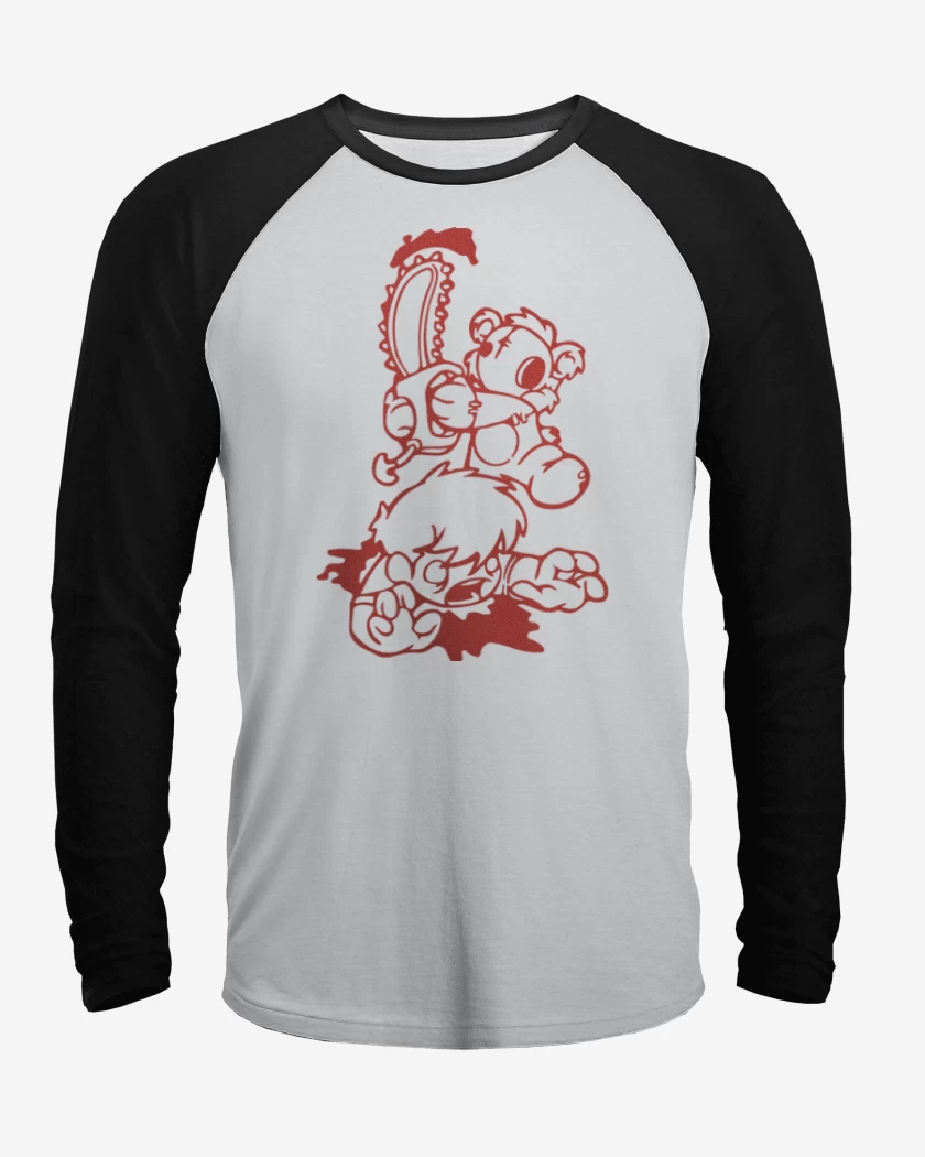 Polera Raglan Blanco / Negro de Revolt of plush