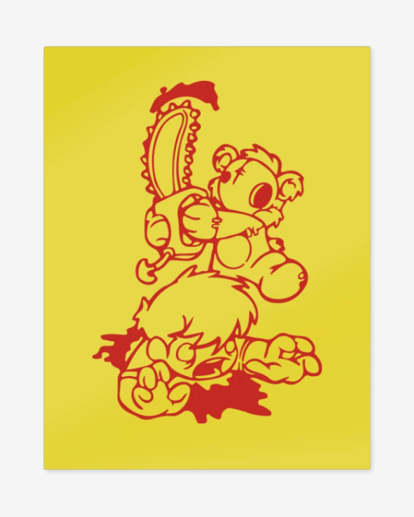 Print metalico Amarillo de Revolt of plush