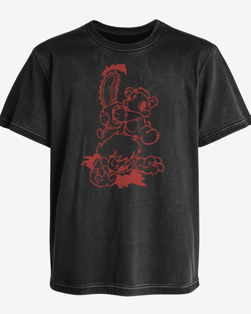 Polera desgastada Negro de Revolt of plush