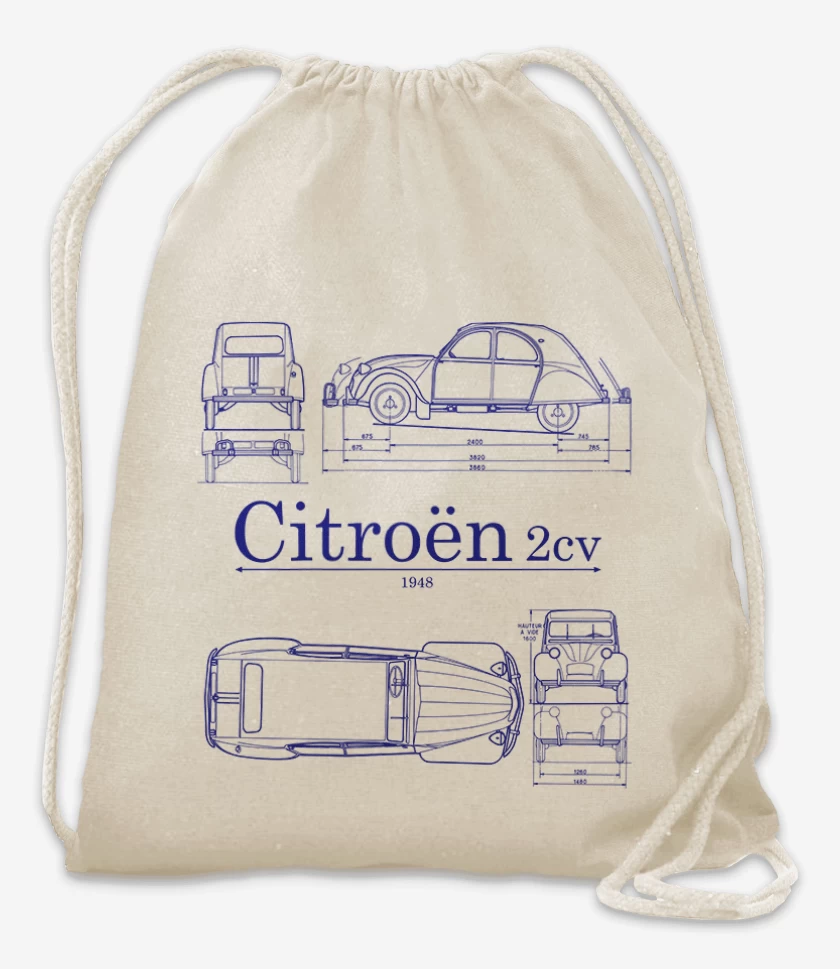Mochila Blanco de Citroen 2cv v2