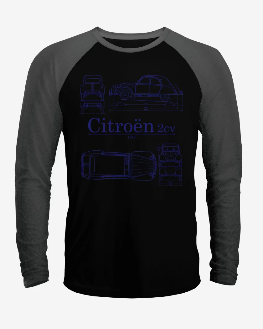 Polera Raglan Citroen 2cv v2