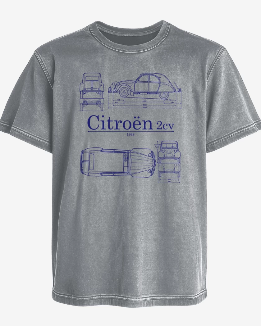 Polera desgastada Citroen 2cv v2