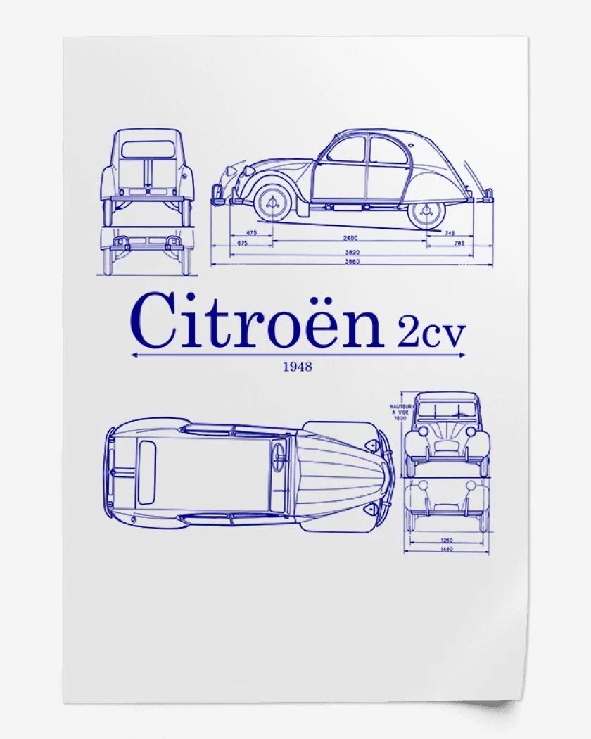 Print Citroen 2cv v2