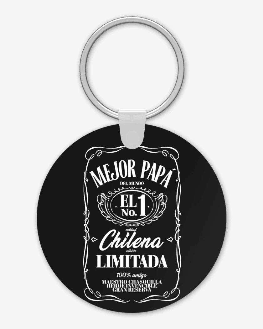 Llavero Mejor papá Etiqueta blanco