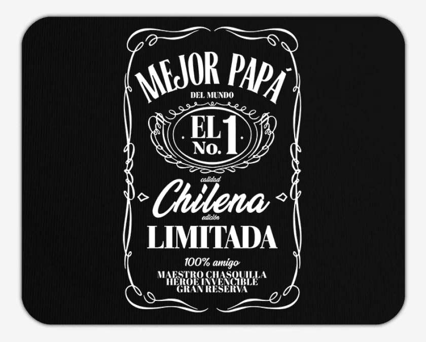 Mousepad Mejor papá Etiqueta blanco