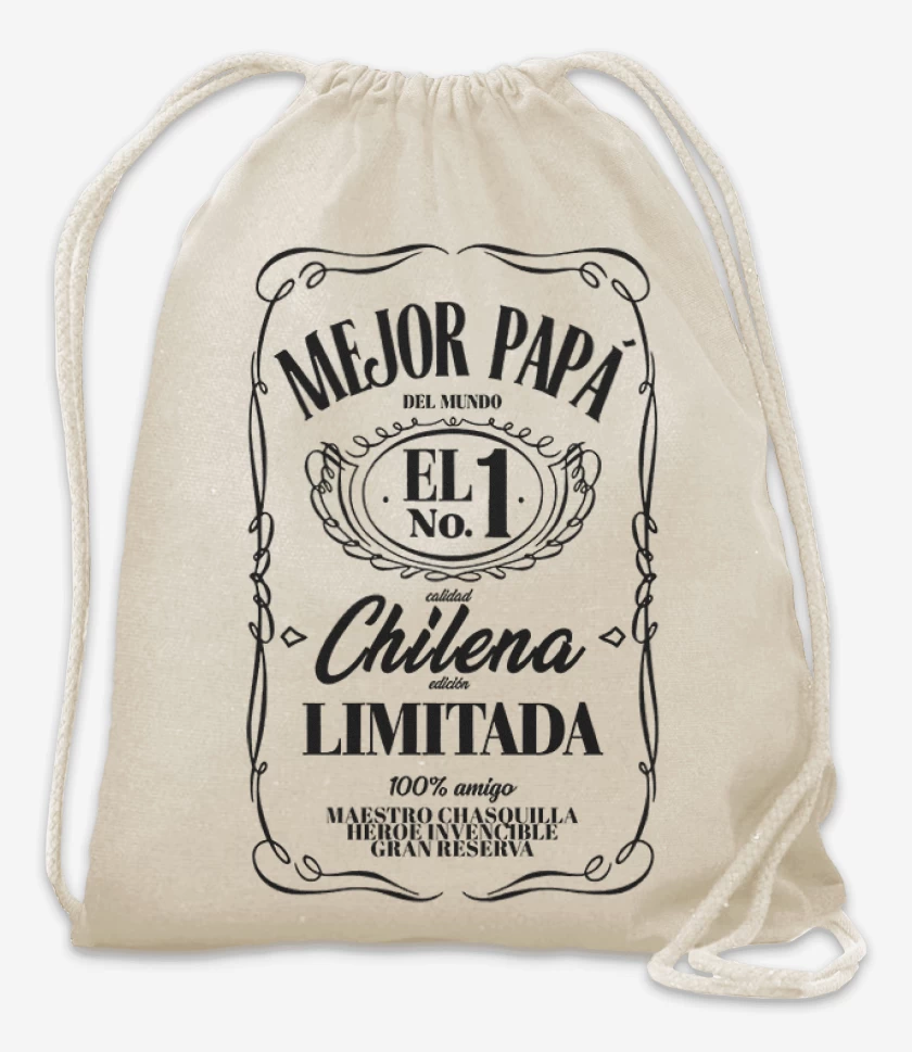 Mochila Blanco de Mejor papa etiqueta negro