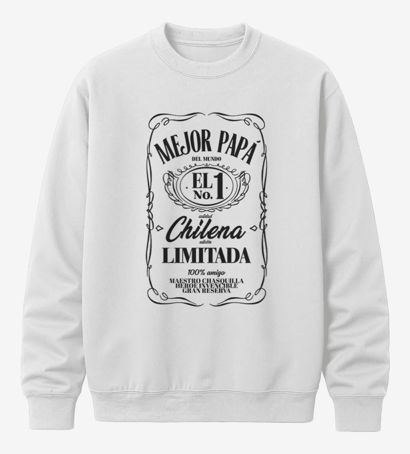 Poleron polo Mejor papa etiqueta negro