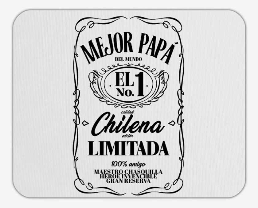 Mousepad Mejor papa etiqueta negro