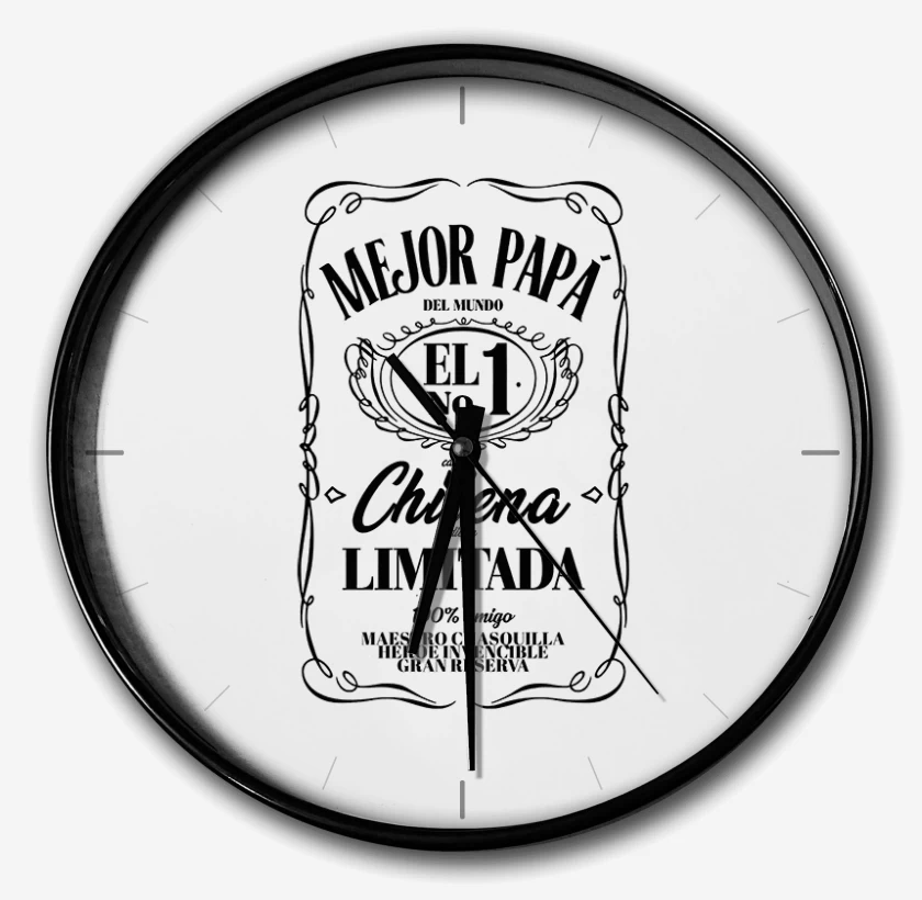 Reloj Mejor papa etiqueta negro