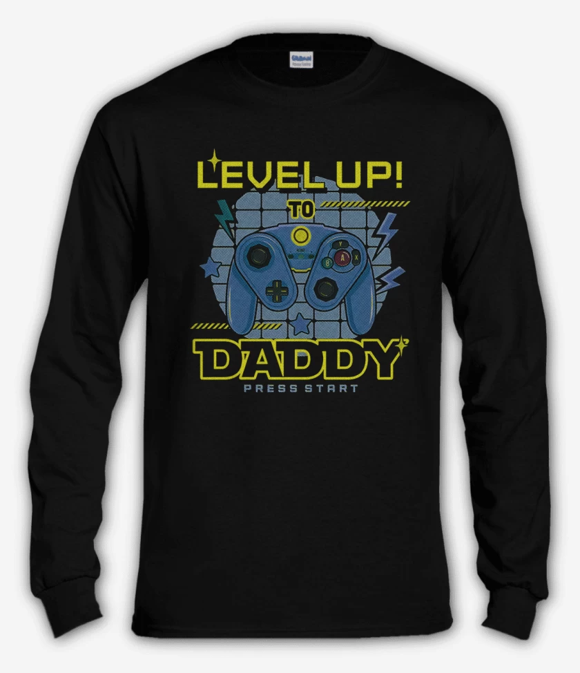 Polera manga larga Negro de Level Up 