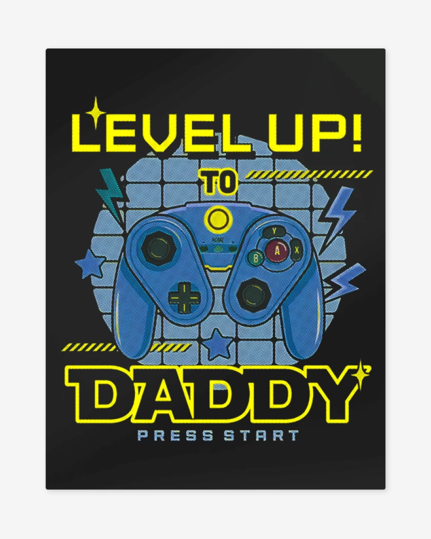 Print metalico Negro de Level Up 