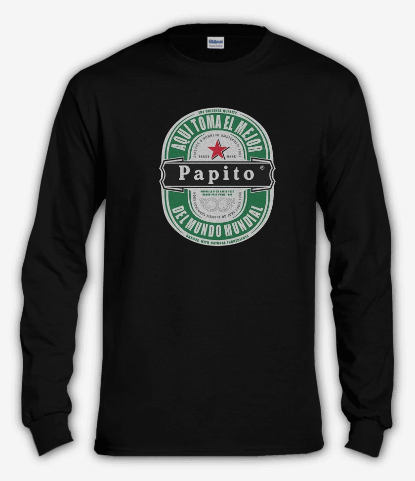 Polera manga larga Negro de Aqui toma el mejor