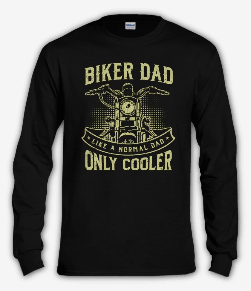Polera manga larga Negro de Biker dad