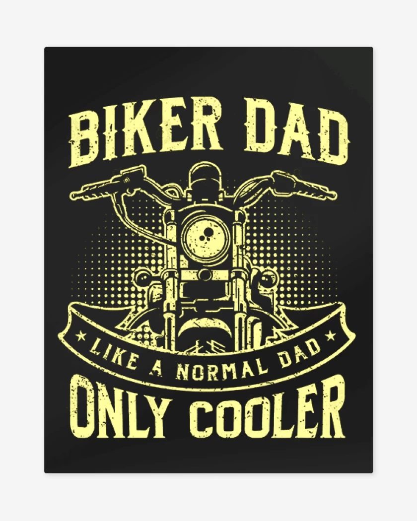 Print metalico Negro de Biker dad