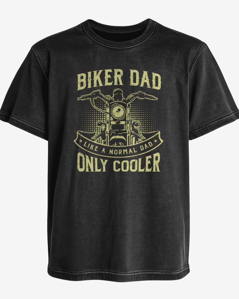 Polera desgastada Biker dad