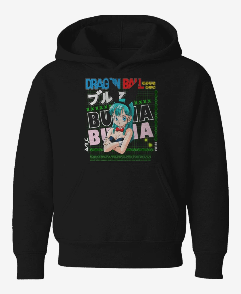 Poleron de niño Negro de Bulma dragon ball