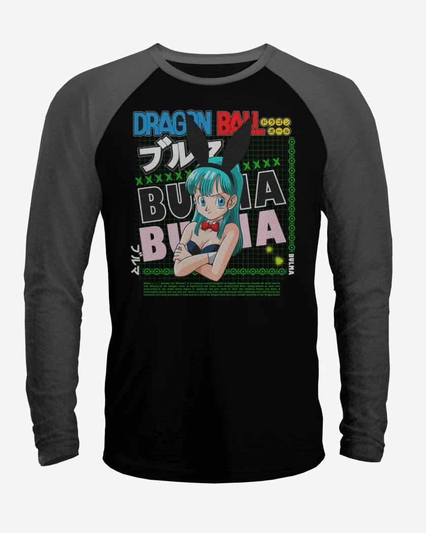 Polera Raglan Bulma dragon ball
