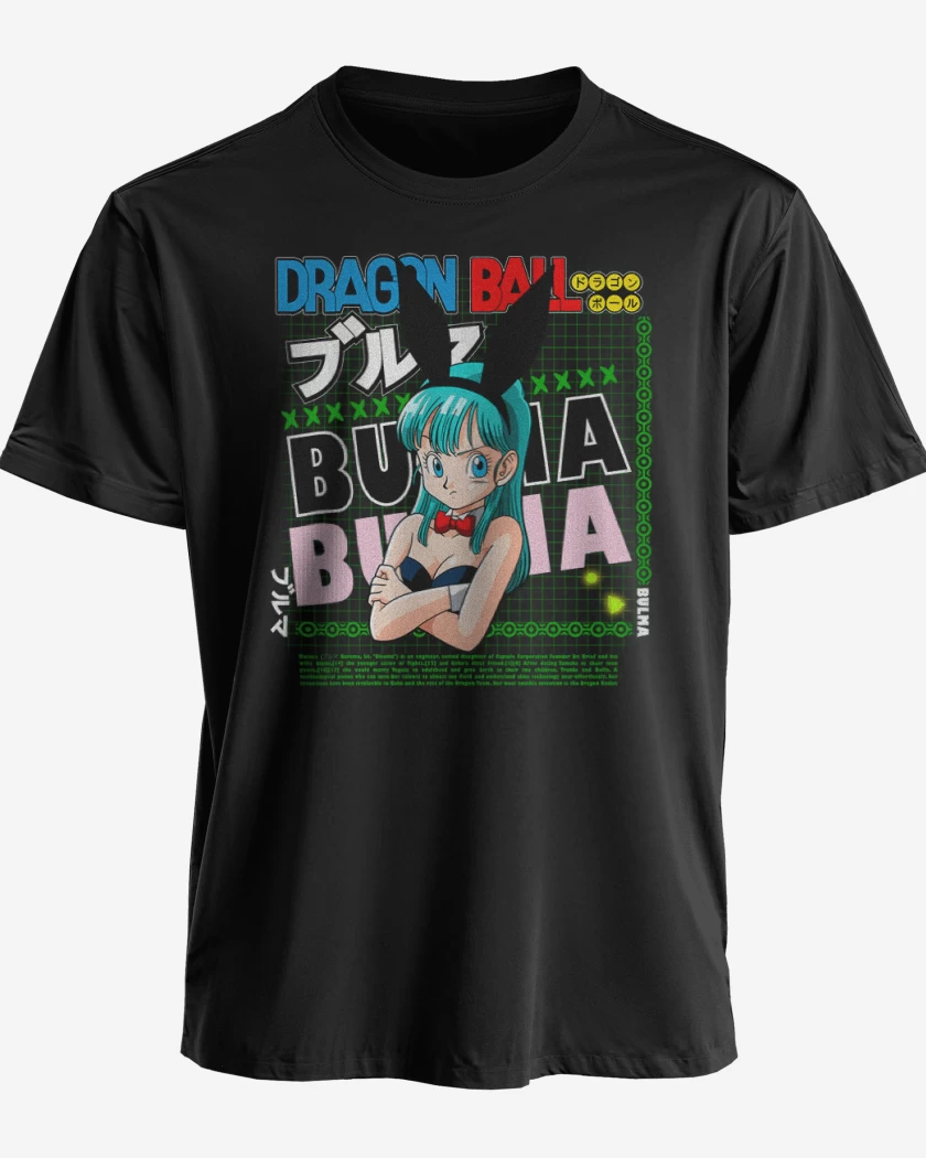 Polera premium Negro de Bulma dragon ball