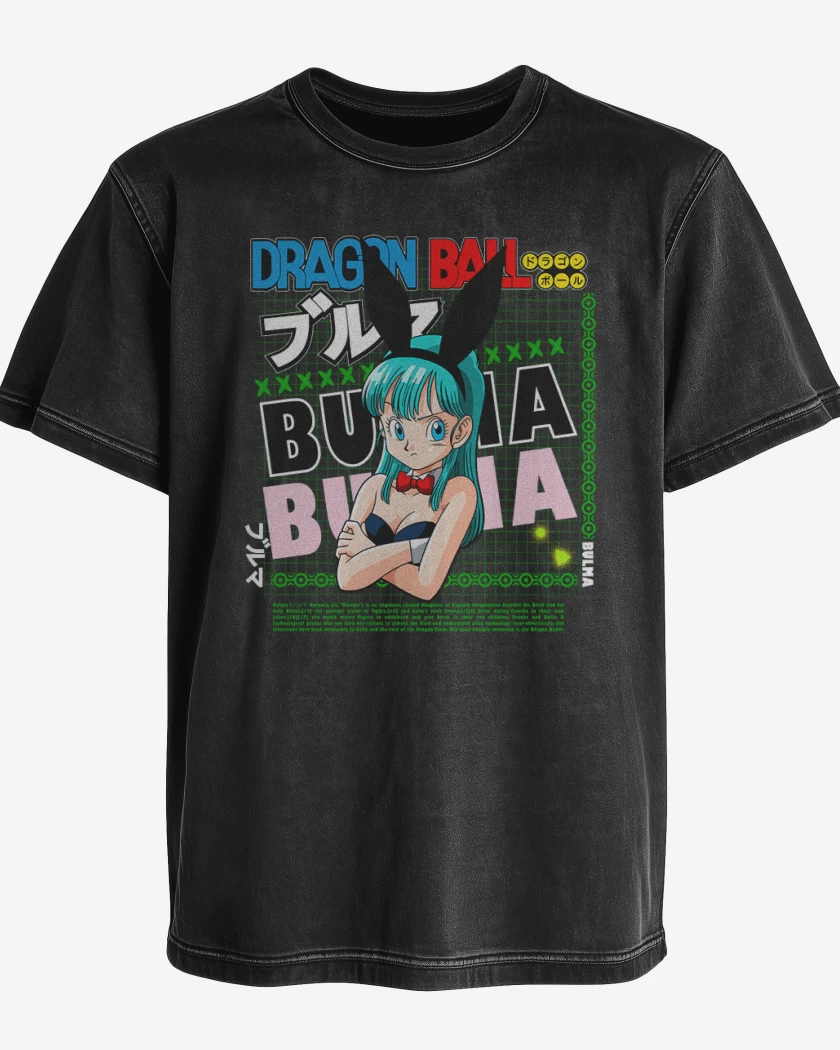 Polera desgastada Negro de Bulma dragon ball