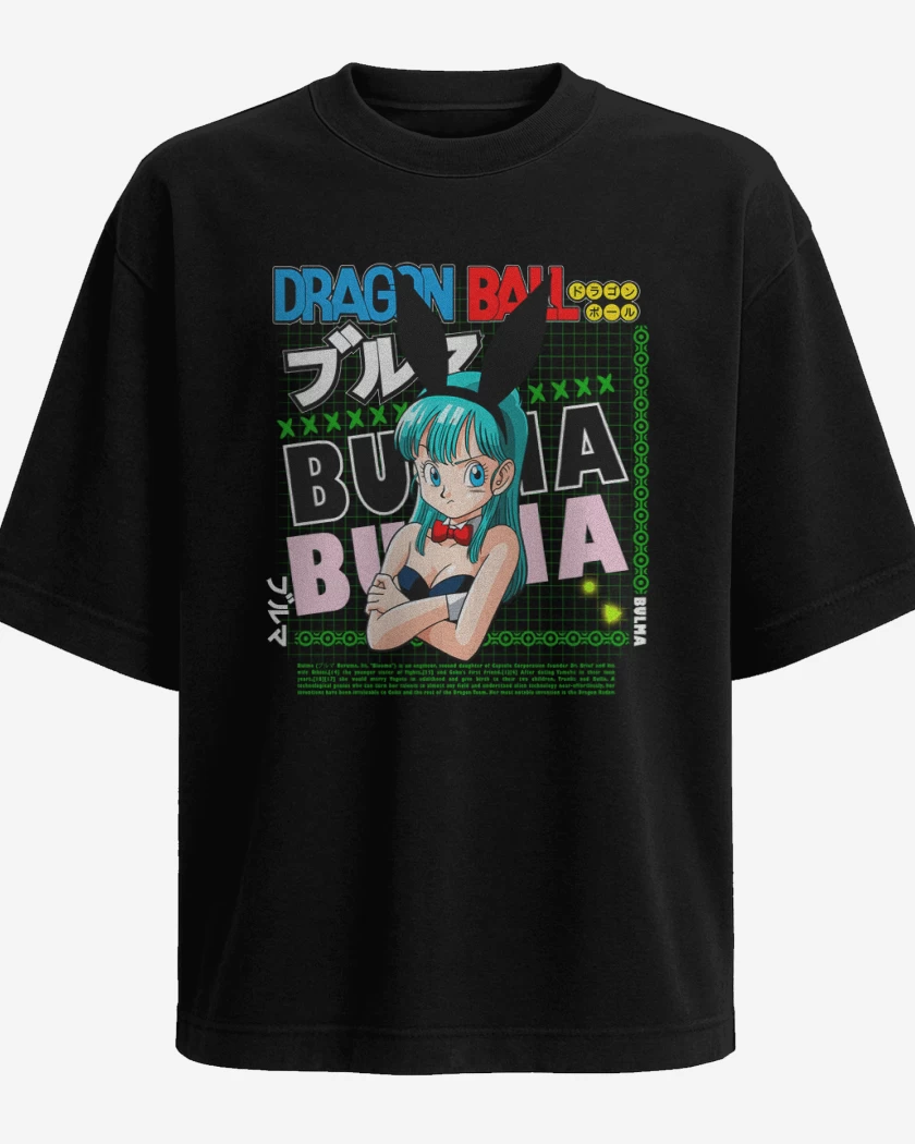 Polera Oversize Bulma dragon ball