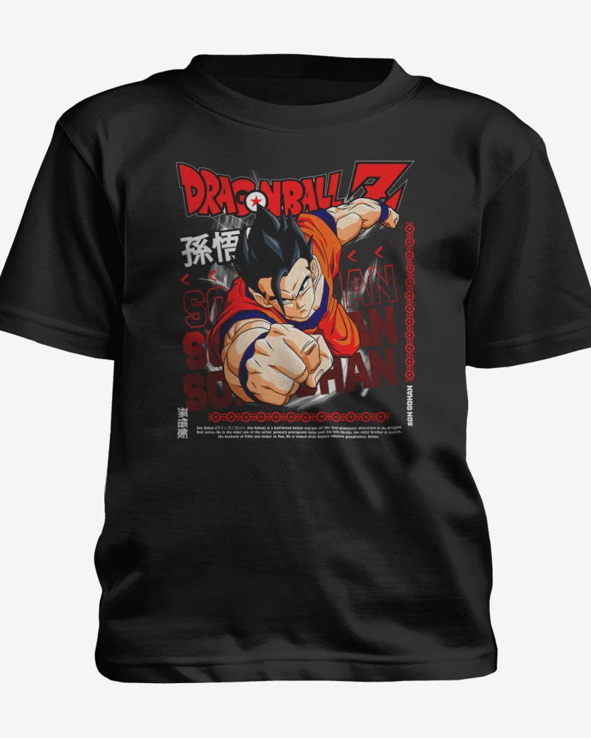 Polera de niño Negro de Gohan Mistico