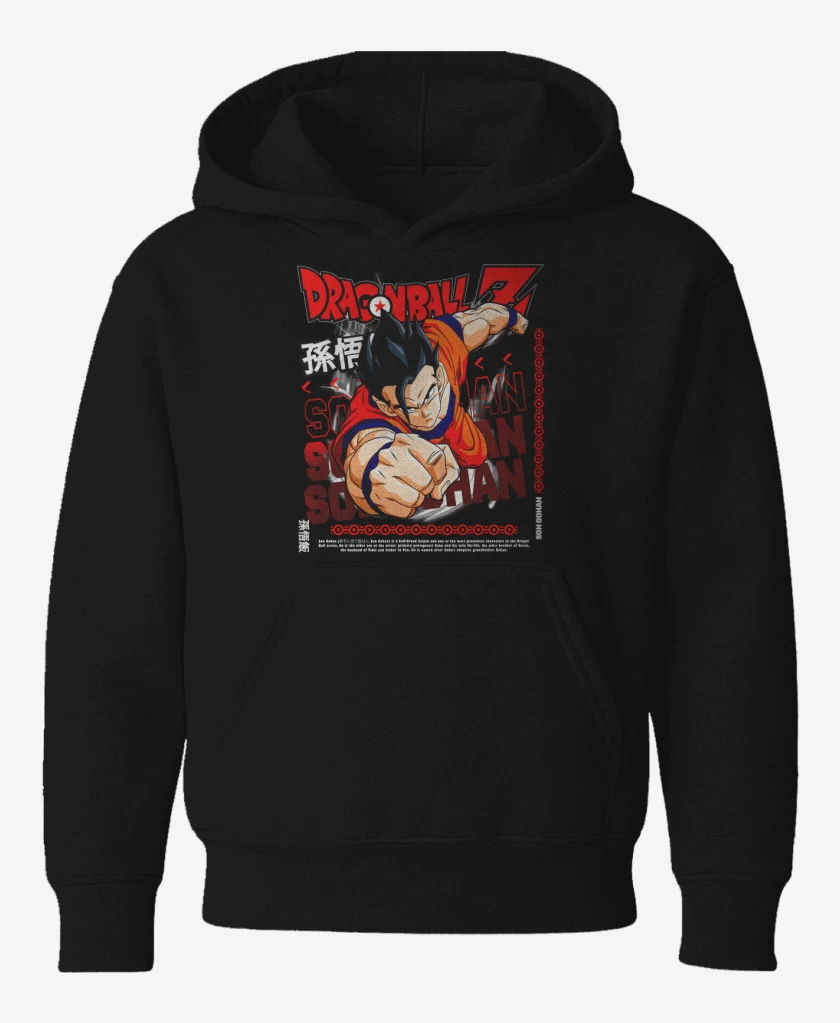 Poleron de niño Negro de Gohan Mistico
