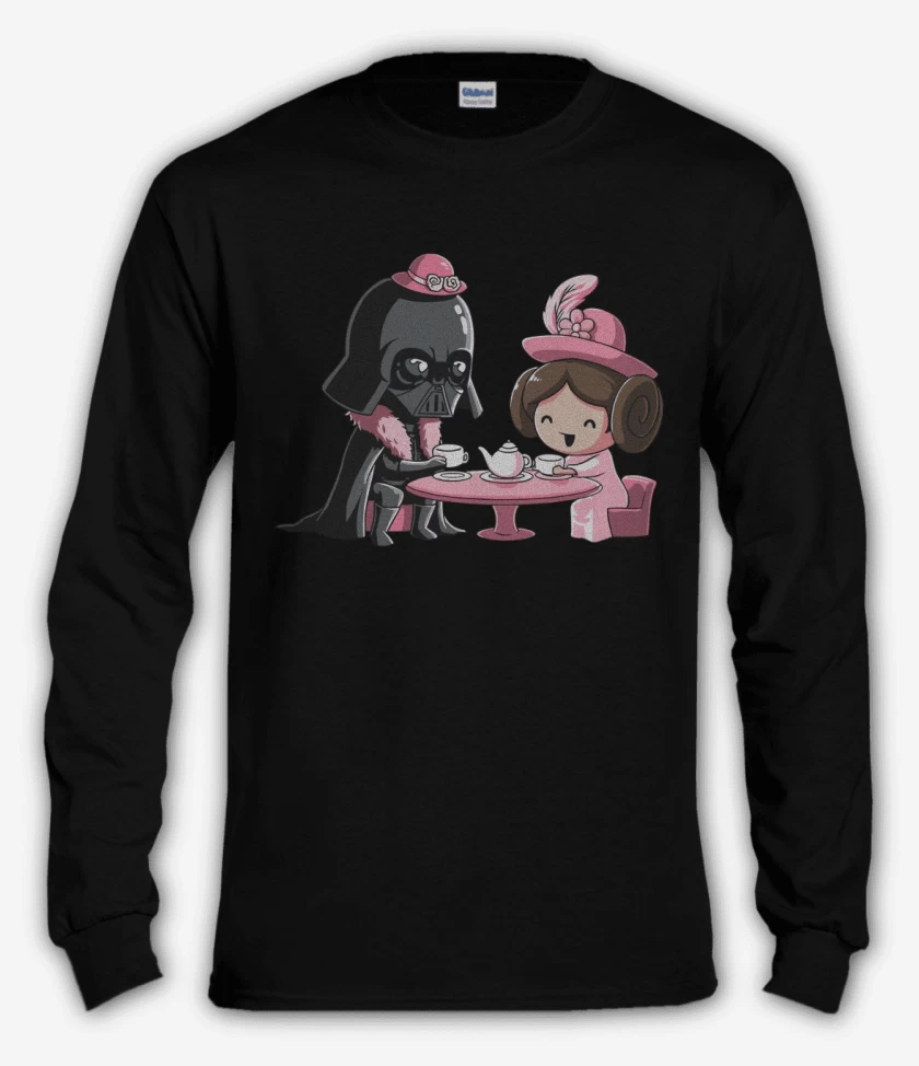 Polera manga larga Negro de Padre e Hija