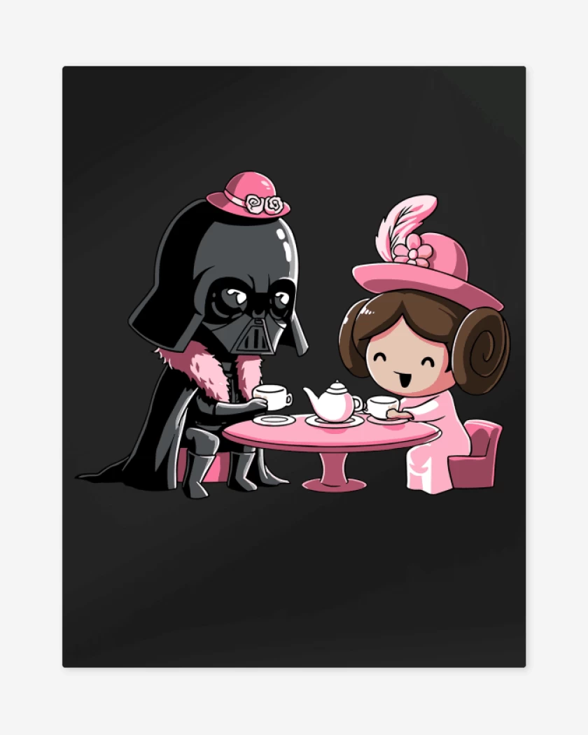 Print metalico Negro de Padre e Hija