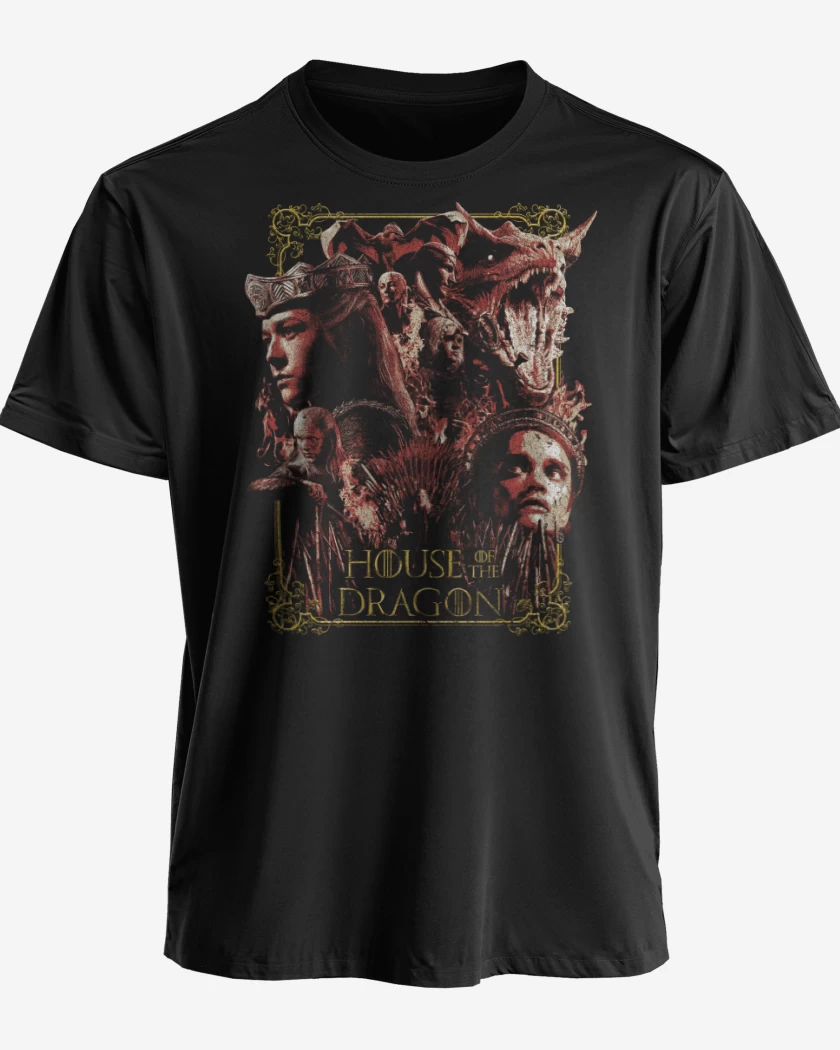 Polera premium Negro de Casa del Dragón