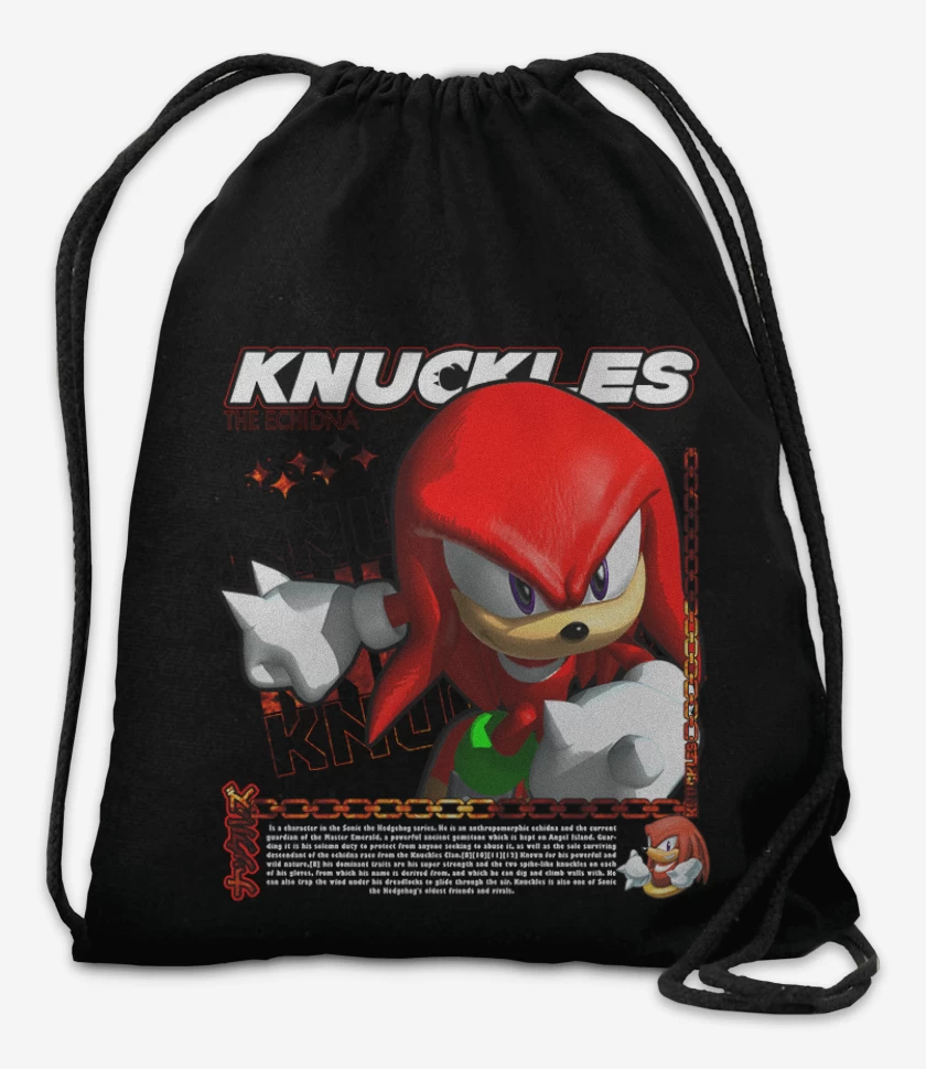 Mochila Negro de Knuckles the Echidna